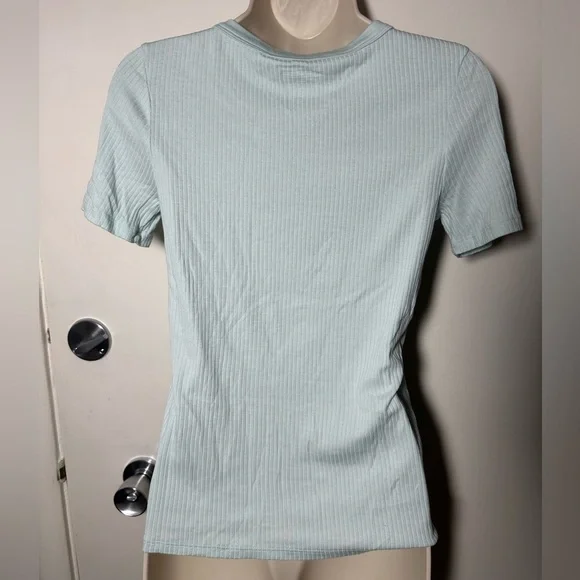 Lucky Brand Soft Mint Ribbed Tee - Picture 4 of 5